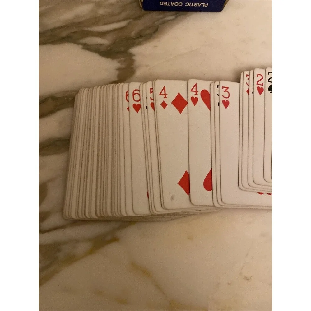 US Army Playing Cards Blue Recreation Centers Regular Vintage Plastic Coated USA